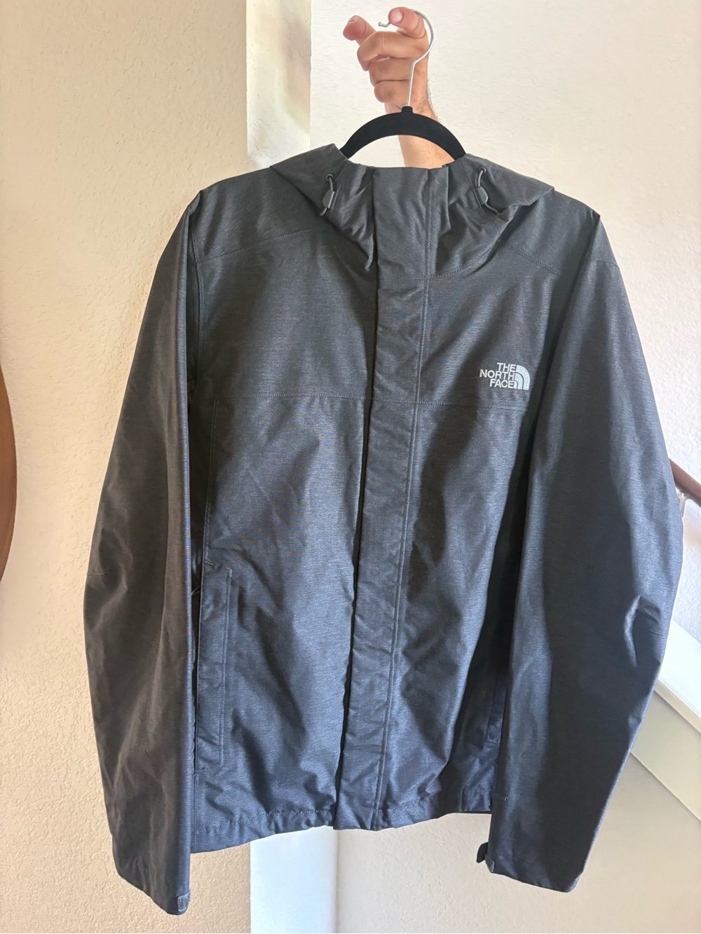The North Face Men’s Black Hooded Zip-Up Jacket